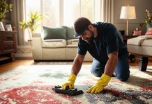 Как происходит чистка ковра?