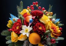 Букет на Новый Год – вдохновение для праздничного настроения