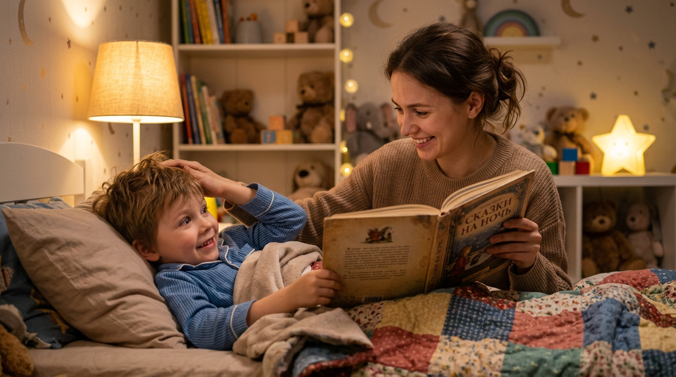 Добрые сказки на ночь как основа вечернего ритуала для российских семей