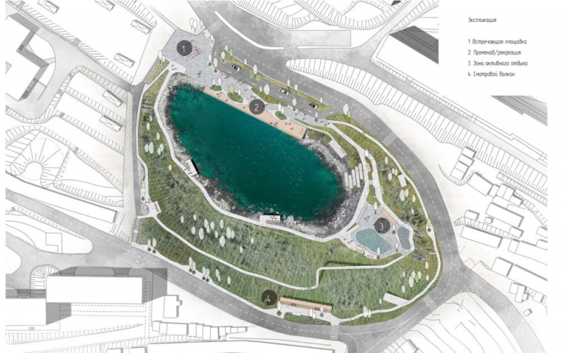 Что появится на территории возле озера на Сафонова?
