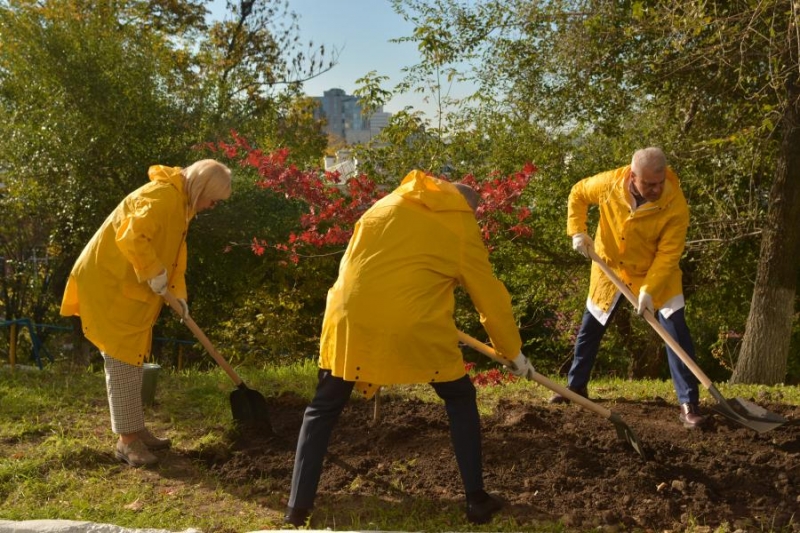 Во Владивостоке высадили деревья в честь открытия первого в Приморье центра трансплантологии